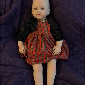Plaid Dress with Black Jacket and beautiful Doll